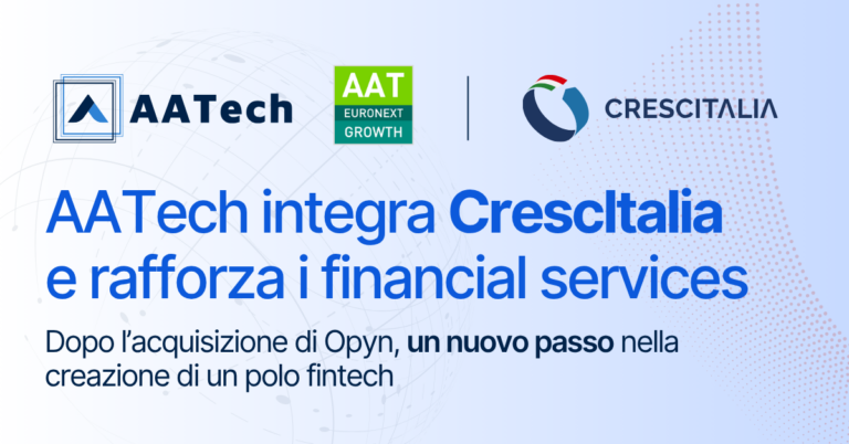 AATech integra CrescItalia e rafforza l’offerta nei financial services