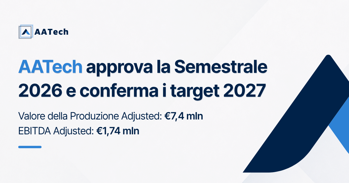 AATech approva la Relazione Finanziaria Semestrale al 30 giugno 2026